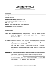 lorenzo piccirillo - Ordine Ingegneri Bergamo
