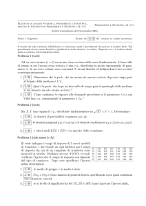 Elementi di Probabilità e Statistica (3 cfu)