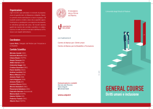 Università di Padova, General Course Diritti umani e inclusione