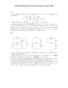 Soluzione dell`Esame di Teoria dei Circuiti - 19 marzo 2008 1