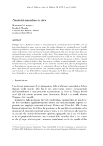 I limiti del naturalismo in etica - Università degli Studi di Trieste