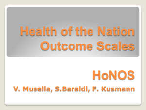 Health of the Nation Outcome Scales HoNOS