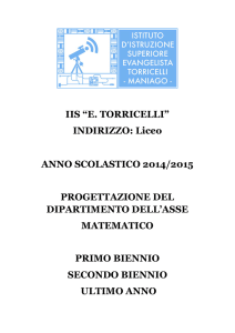“E. TORRICELLI” INDIRIZZO: Liceo ANNO SCOLASTICO 2014/2015