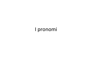 I pronomi - italiano per stranieri