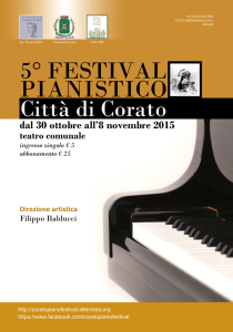 5° festival pianistico - Corato piano festival