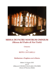 MISSA DE PATRE NOSTRUM OMNIUM (Messa