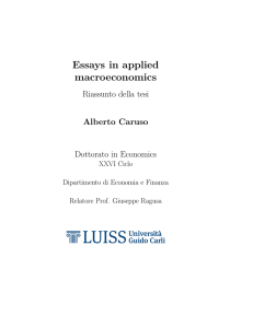 Essays in applied macroeconomics