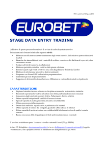 stage data entry trading