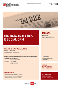 master di specializzazione big data analytics e social crm