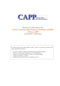Relazione anno 2009 - CAPP