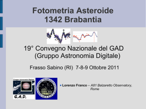 Analisi dei dati - Gruppo Astronomia Digitale