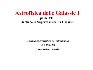 Buchi neri in galassie - Dipartimento di Fisica e Astronomia