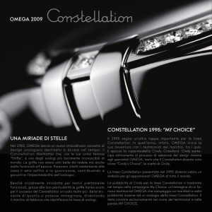 Brochure illustrativa nuova collezione constellation