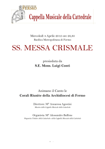 ss. messa crismale - Arcidiocesi di Fermo