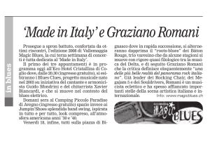 `Made in Italy` e Graziano Romani