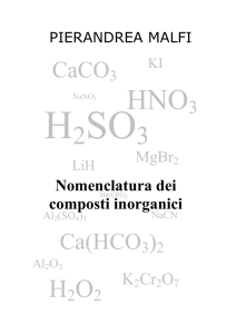 Nomenclatura dei composti inorganici