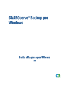 CA ARCserve Backup per Windows Guida all`agente per VMware