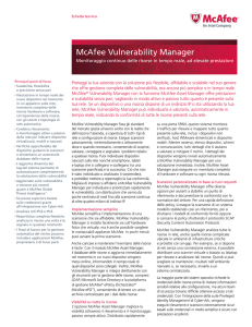 McAfee Vulnerability Manager Scheda Tecnica