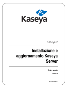 Installazione e aggiornamento Kaseya Server