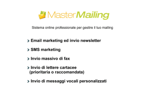 Email marketing ed invio newsletter SMS marketing Invio massivo di