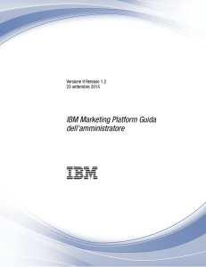 IBM Marketing Platform Guida dell`amministratore