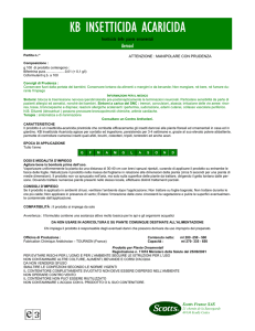Etichetta del 25/09/2001 - Prodotti fitosanitari