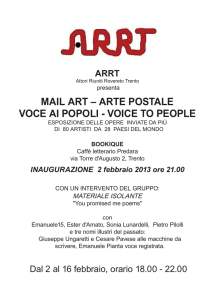 mail art – arte postale voce ai popoli - voice to people