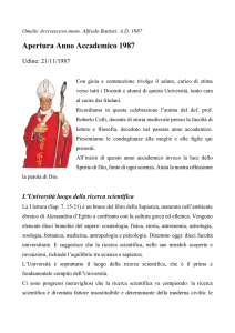 Apertura Anno Accademico 1987 - Alfredo Battisti Arcivescovo
