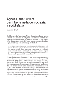 Ágnes Heller: vivere per il bene nella democrazia