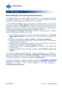 Il Comitato Elettrotecnico Italiano (CEI) ha pubblicato la nuova