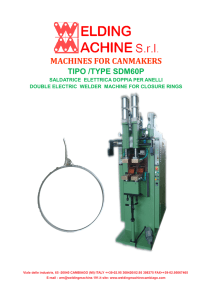 machines for canmakers - Welding Machine S.r.l.