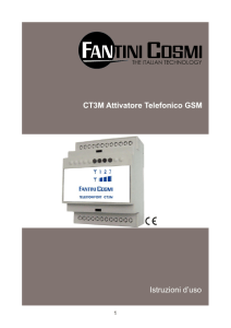 CT3M Attivatore Telefonico GSM Istruzioni d`uso