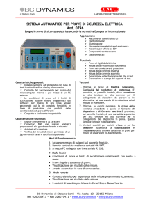 Sistema automatico per prove di sicurezza elettrica Mod. 0796