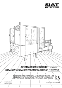 automatic case former formatore automatico per casse in cartone