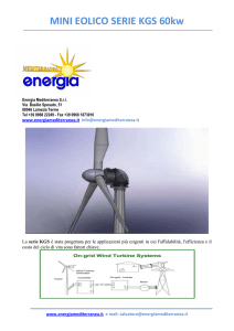 MINI EOLICO SERIE KGS 60kw - Energia Mediterranea S.r.l.