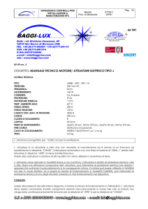 oggetto: manuale tecnico motore/ attuatore elettrico tipo j - BAGGI-LUX