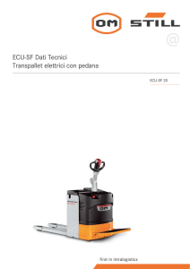 ECU-SF Dati Tecnici Transpallet elettrici con pedana
