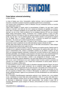 Poste Italiane: advanced advertising Poste Italiane