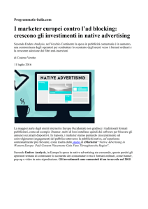 crescono gli investimenti in native advertising - UPA