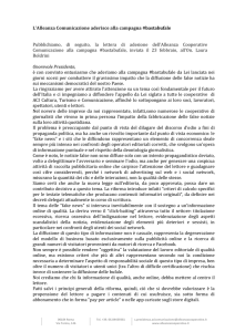 lettera a Boldrini - Alleanza Cooperative Italiane