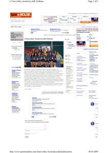 Page 1 of 2 L`Eurovolley ricomincia dall`Arabona. 10/01/2009 http