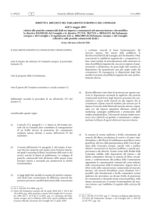 direttiva 2005/29/CE