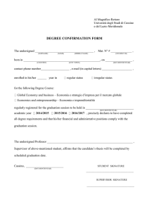 DEGREE CONFIRMATION FORM