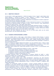 "Regolamento del Forum Regionale dell`Economia Solidale" (file pdf