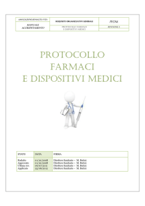 protocollo farmaci e dispositivi medici
