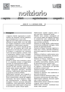 n° 1 gennaio 2008 - Registro Toscano Difetti Congeniti