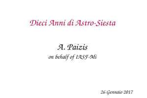 Dieci anni di Astro-Siesta - IASF Milano
