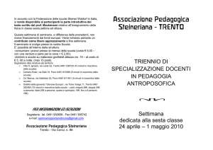 Vedi il programma dettagliato - Associazione Pedagogica Steineriana