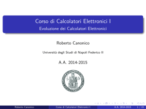 Corso di Calcolatori Elettronici I - Università degli Studi di Napoli
