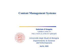Content Management Systems - Gabriele D`Angelo. Assistant
